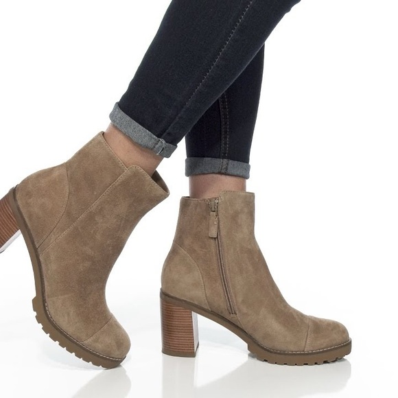 Cole Haan Shoes - Cole Haan Foster Inside Zip Tan Suede Bootie | Size 7